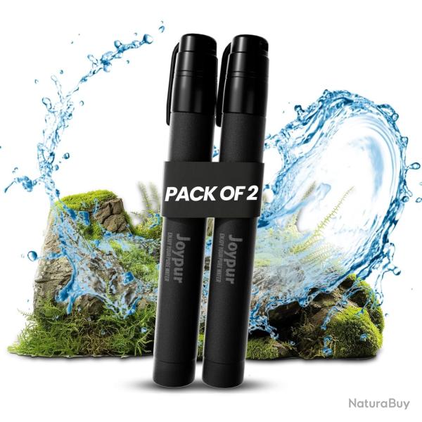 Lot de 2 Pailles Filtrantes de Survie - Purificateur d'Eau pour Randonne Camping Kit Filtre  Eau
