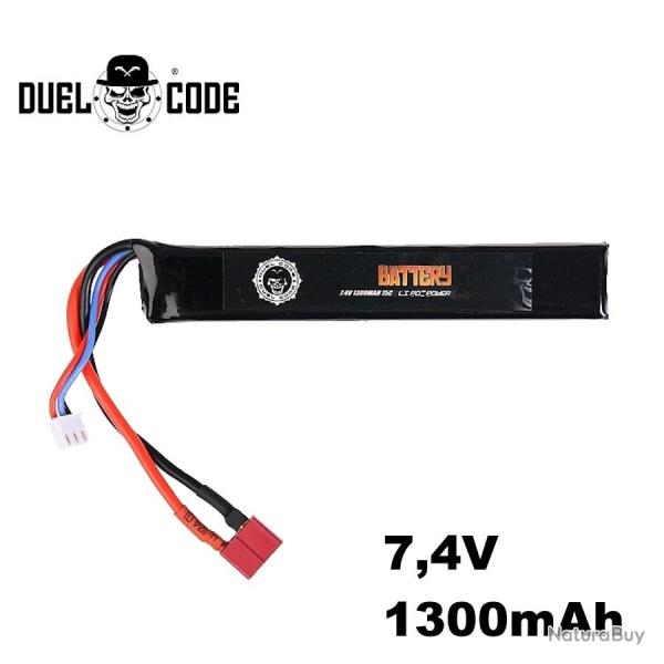 Batterie LiPo 7.4V 1300mAh airsoft T-Dean pour AEG