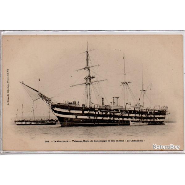 CPA  MARINE " -LA COURONNE.VAISSEAU ECOLE DE CANONNAGE  N�1025