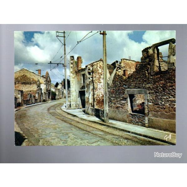 oradour sur glane cit� martyre 10 juin 1944 grand-rue ou passait le tramway