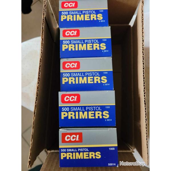 5000 Amorces CCI 500 Small Pistol