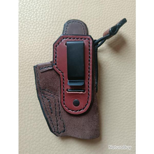 Holster cuir, Inside "IWB", Droitier, pour PA Smith & Wesson, s�ries des mod�les 59, 659, 5906