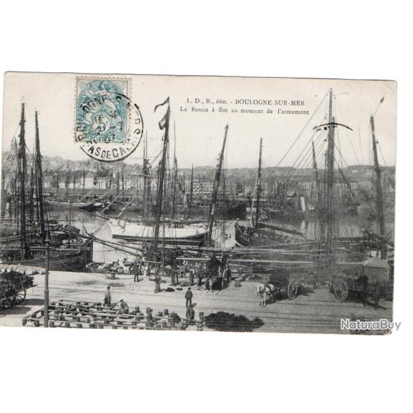 CPA - L.D.B.660.-BOULOGNE SUR MER Le a flot au moment de larmement N�090
