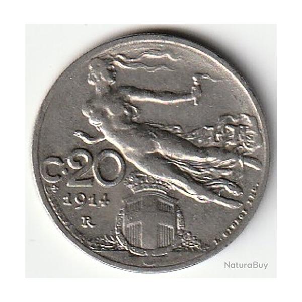 Pi�ce de Monnaie Italie 20 centesimi1914