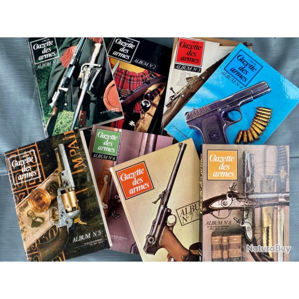 Lot des 8 premiers albums de la Gazette des armes