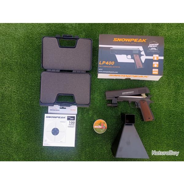 PACK Pistolet PCP � Pompage  Artemis LP400 Cal. Plomb de 4,5 mm 95 m�tres/seg. 312 Fps + LASER ROUGE