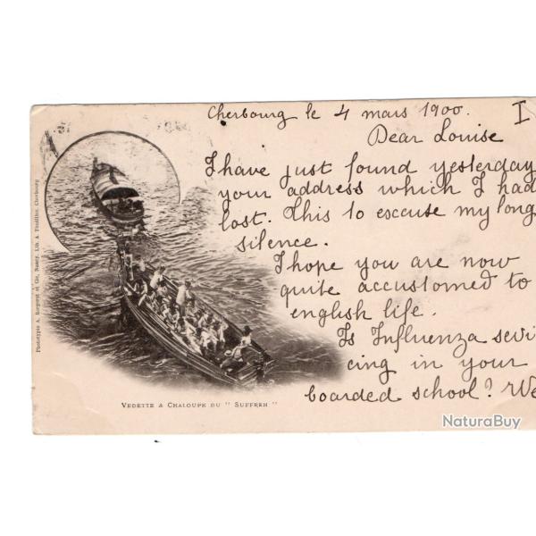 CPA - MARINE MILITAIRE - VEDETTE & CHALOUPE DU " SUFFREN  N�324