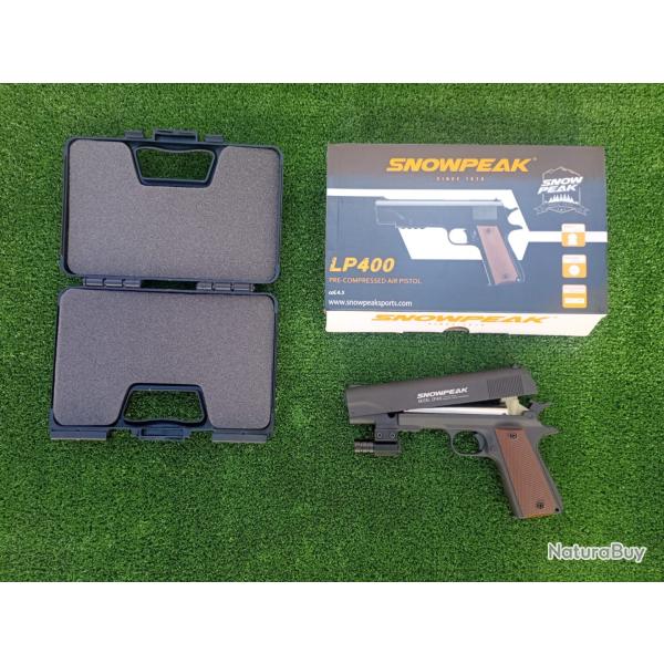 Pistolet PCP  � Pompage  LP400 Artemis Cal. 4,5 mm , 95 m/seg. 312 Fps + Laser rouge + Mallette