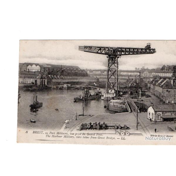 CPA - BREST LE PORT MILITAIRE VUE PRISE DU GRAND PONT  N�337