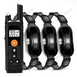 TriplenColliers de Dressage &Eacute;lectrique Chien 1000m &Eacute;tanche Rechargeable T&eacute;l&eacute;commande Longue Port&eacute;e
