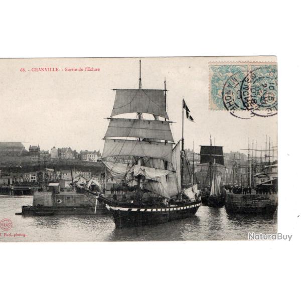 CPA -MARINE GRANVILLE- SORTIE DE L ECLUSE N�333