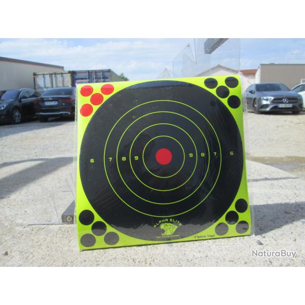 lot de 25 cibles AUTOCOLLANTE REACTIVE FLUO