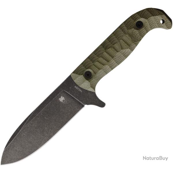 Couteau de Survie Cobratec PSK OD Manche Micarta Lame Acier 14C28N tui Kydex CBTPSKODDSW
