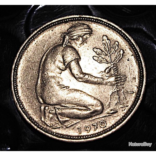 Allemagne pi�ce de 50 pfenning (bank deutscher lander) 1970 D TTB