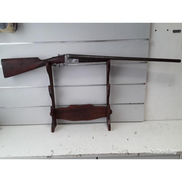 Fusil juxtapos�s artisan artisan espagnols cal.12/70 bois can.71cm crosse anglaise