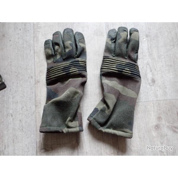 Gants arme franaise. Cuir et toile anti coupure. Gore Tex. Taille 8