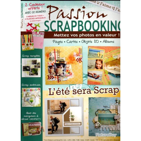 passion scrapbooking lot de3 revues , 43,44, 45,