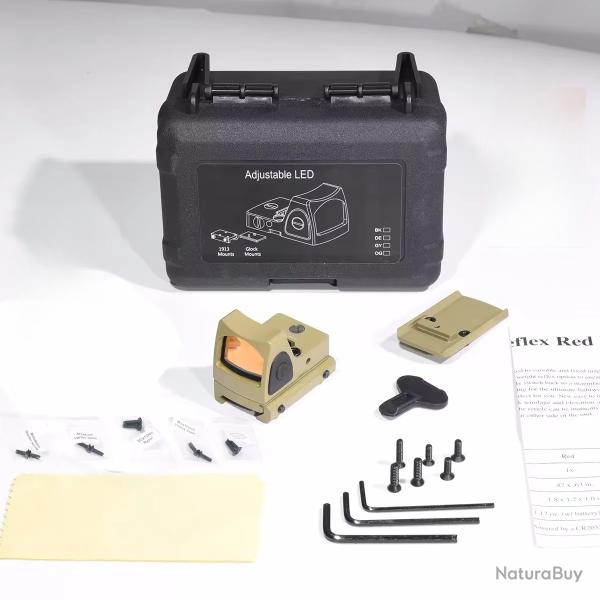 Mini collimateur de vise  point rouge, rflexe tactique -**Mini--Tan