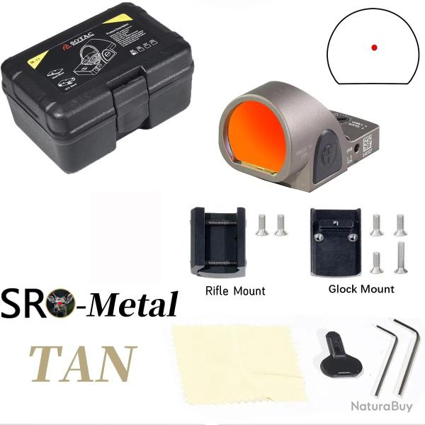 Mini collimateur de vise  point rouge, rflexe tactique -**SR0--Tan