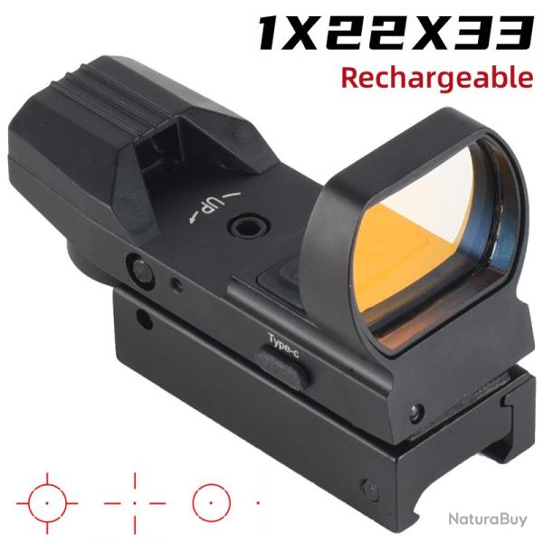 Lunette de vise holographique  point rouge -**1x22x33----20mm LIVRAISON GRATUITE !!