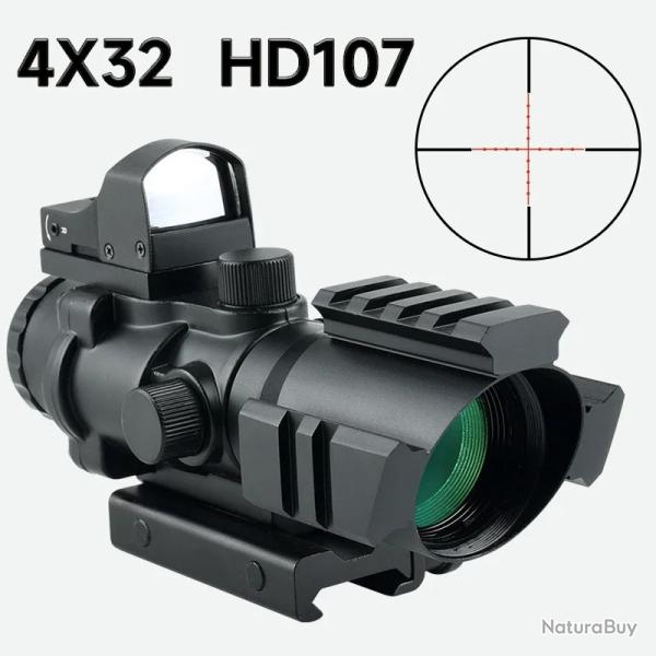 Dulhknit Red Dot Optics Compact Riflescope 4x32 - 20MM