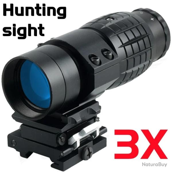 Loupe de chasse G33/3X avec interrupteur latral -**Black --3X LIVRAISON GRATUITE !!