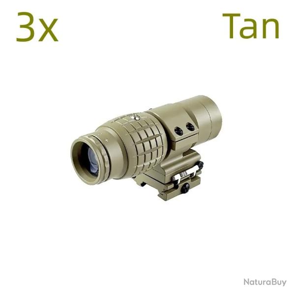 Loupe de chasse G33/3X avec interrupteur latral -**Tan --3X LIVRAISON GRATUITE !!