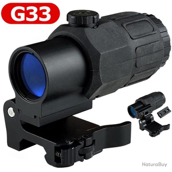Loupe de chasse G33/3X avec interrupteur latral -**Black --G33