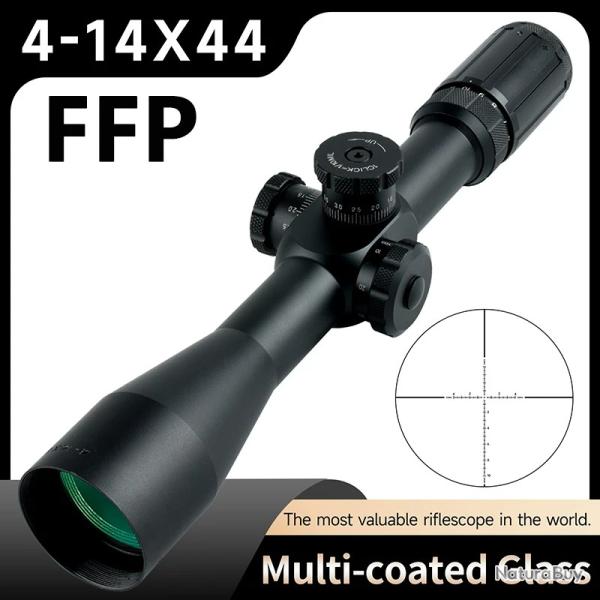 Lunette de vise optique, premier plan focal -*4-14X44 FFP--20mmT LIVRAISON GRATUITE !!