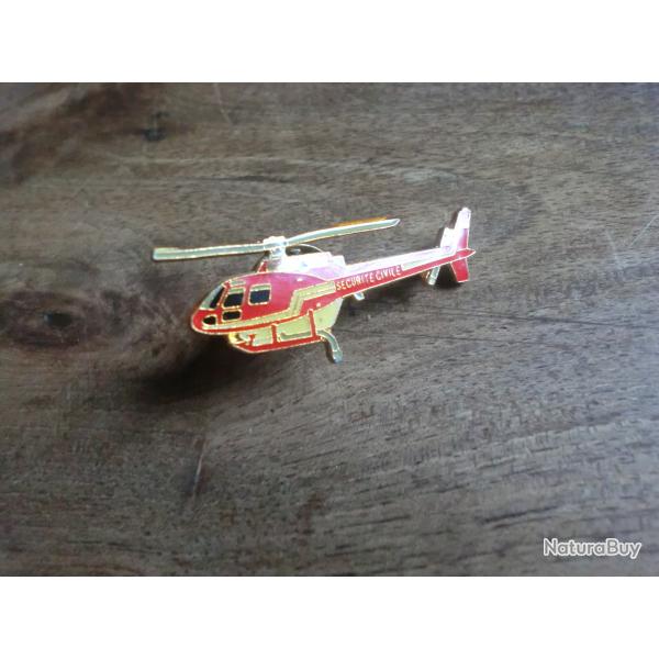 attache pins  h�licopt�re s�curit� civile / jys