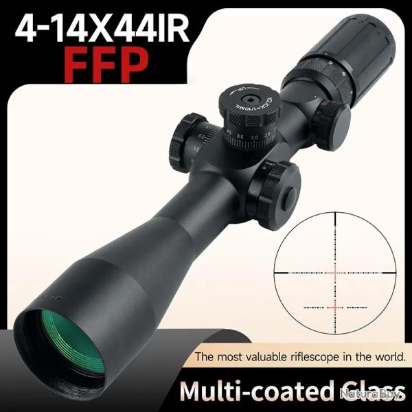 Lunette de vise optique, premier plan focal -**4-14X44IR FFP--20mmT