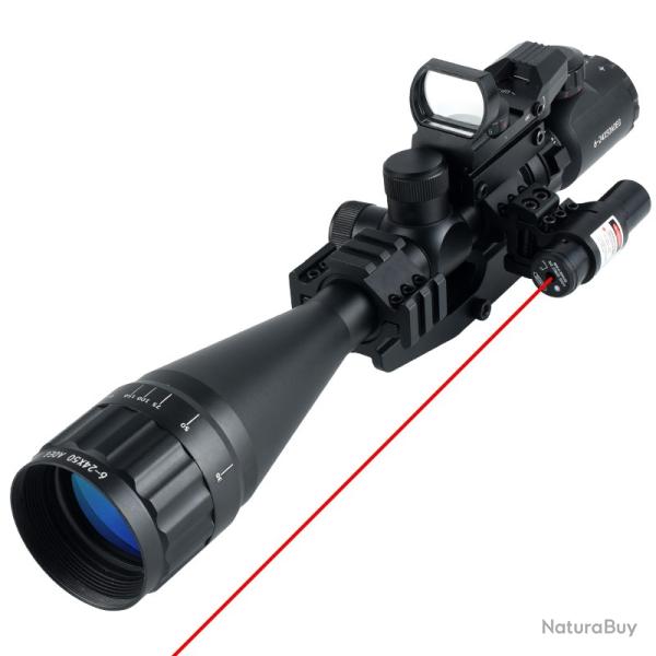 Lunette de vise laser avec point rouge et vert  6-24x50 AOEG -**SET A LIVRAISON GRATUITE !!
