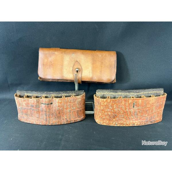 LOT DE 3 CARTOUCHI�RES MILIEU 19eme si�cle