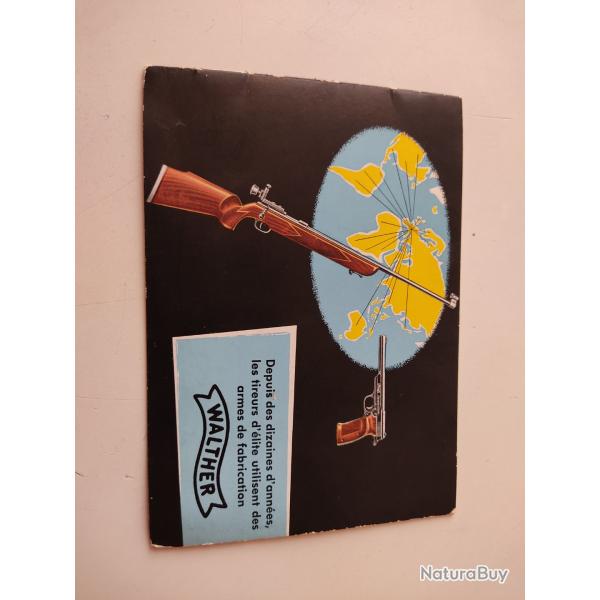 Ancienne Notice brochure Carabine WALTHER. Carl Walther fabricant armes de sport . Indications