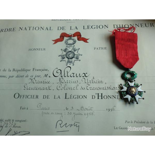 m�daille l�gion d honneur avec diplome