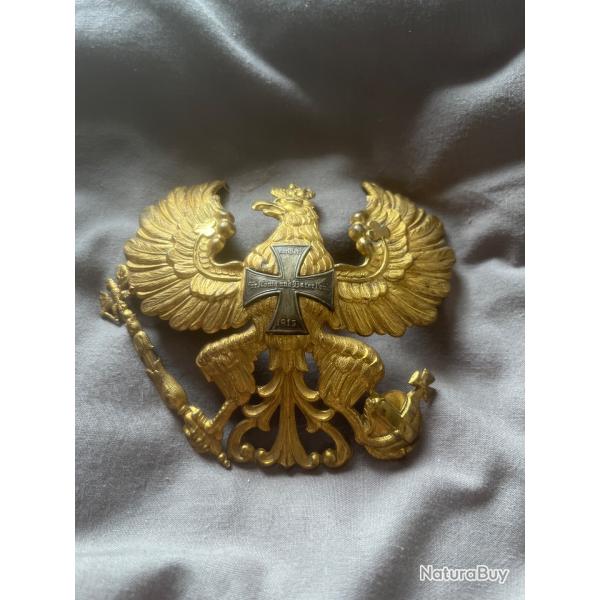Superbe plaque de casque allemand ww1