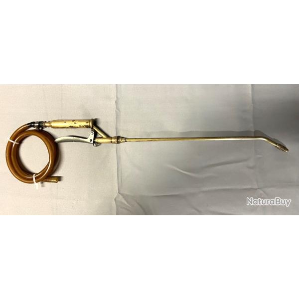 Outil Ancien Art Populaire Pistolet Lance � Pulv�risation Tout Cuivre Jaune 50'
