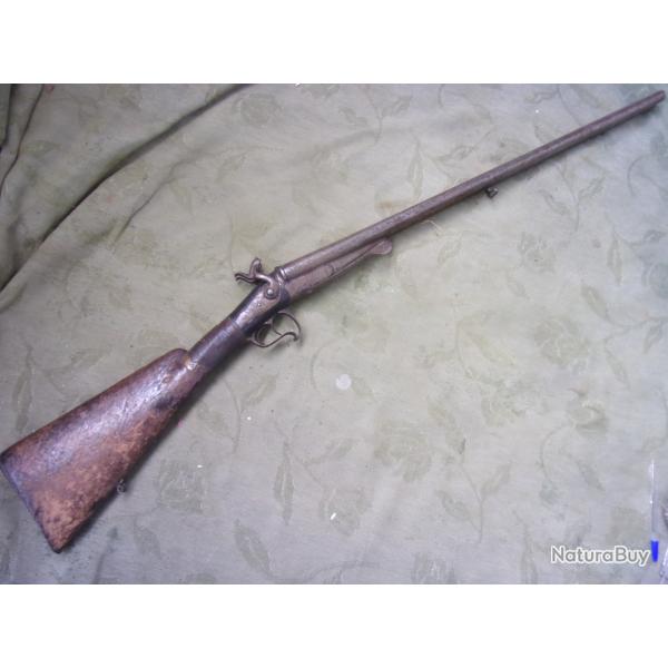 fusil � type Lefaucheux canons 72,5 cm   calibre 16