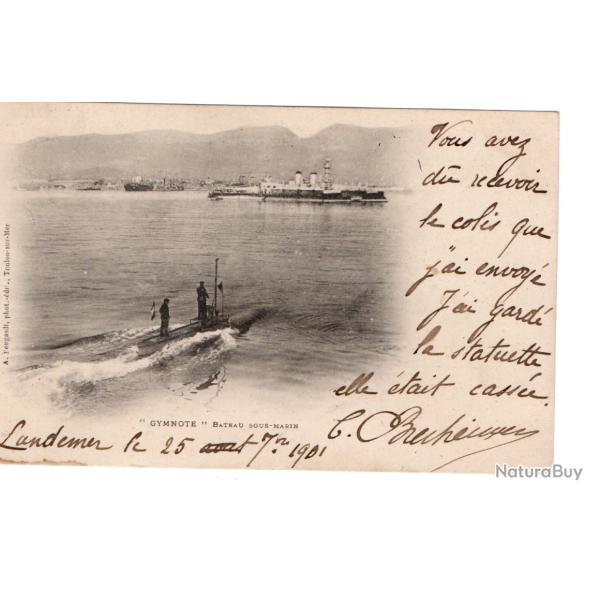 CPA - Marine Militaire " GYMNOTE" BATEAU SOUS - MARIN N�1398