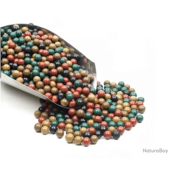 100 billes en argile naturelle 8-9mm pour fronde dures, s�res, biod�gradables Tir Chasse Multicolore