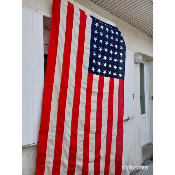 Drapeau US ww2 48 �toiles cousues 208x104 N�3