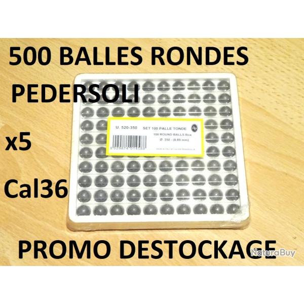 500 balles rondes DAVIDE PEDERSOLI Calibre 36 .350 � 25.00 Euros !!!!!!- VENDU PAR JEPERCUTE(SI154)