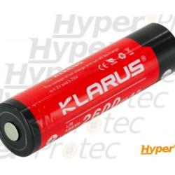 Batterie Klarus 18650 de 2600mAh 3.7 Volt