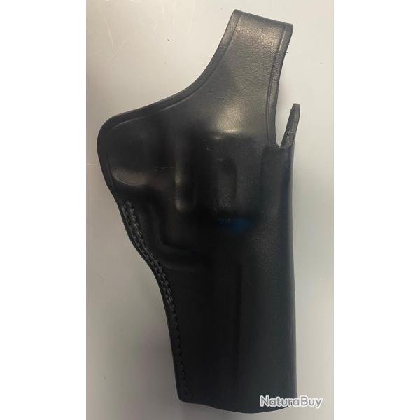 Holster  droitier cuir noir SICKINGER pour COLT PYTHON 4 pouce
