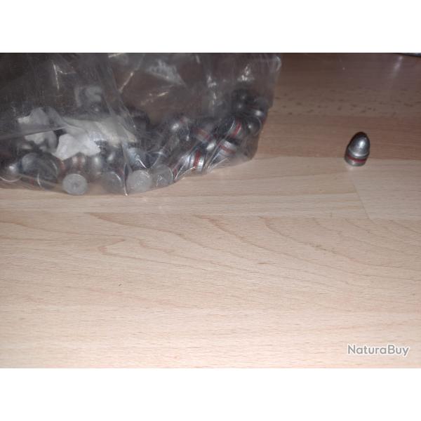 Lot 55 balles ogivale cal 451 poudre noire - lire description produit