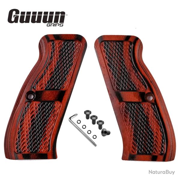 Plaquette de crosse compatible CZ 75, SP-01, Shadow - Rouge Quadrill