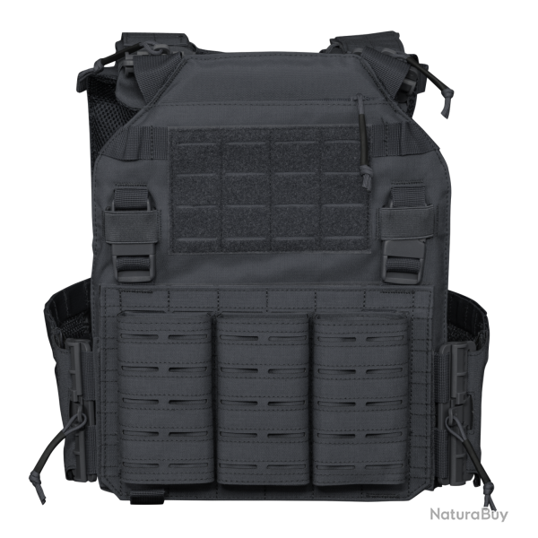 VESTE PORTE PLAQUES 600D QUICK DETACH NOIRE