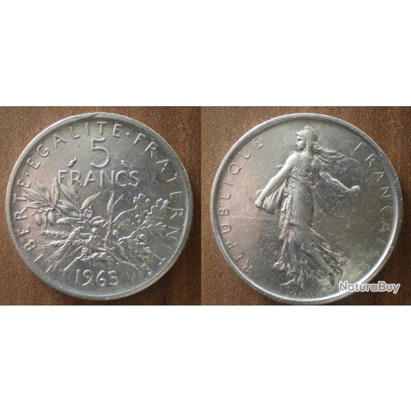 France 5 Francs 1965 Semeuse Franc Argent Frcs Frs Frc Piece