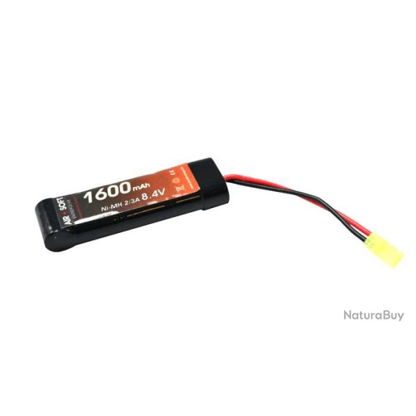 Airsoft Entrepot Batterie NiMh 8,4V 1600mAh Type Mini (Tamiya Mini)