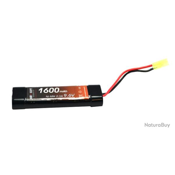 Airsoft Entrepot Batterie NiMH 9,6V 1600mAh (Tamiya Mini)